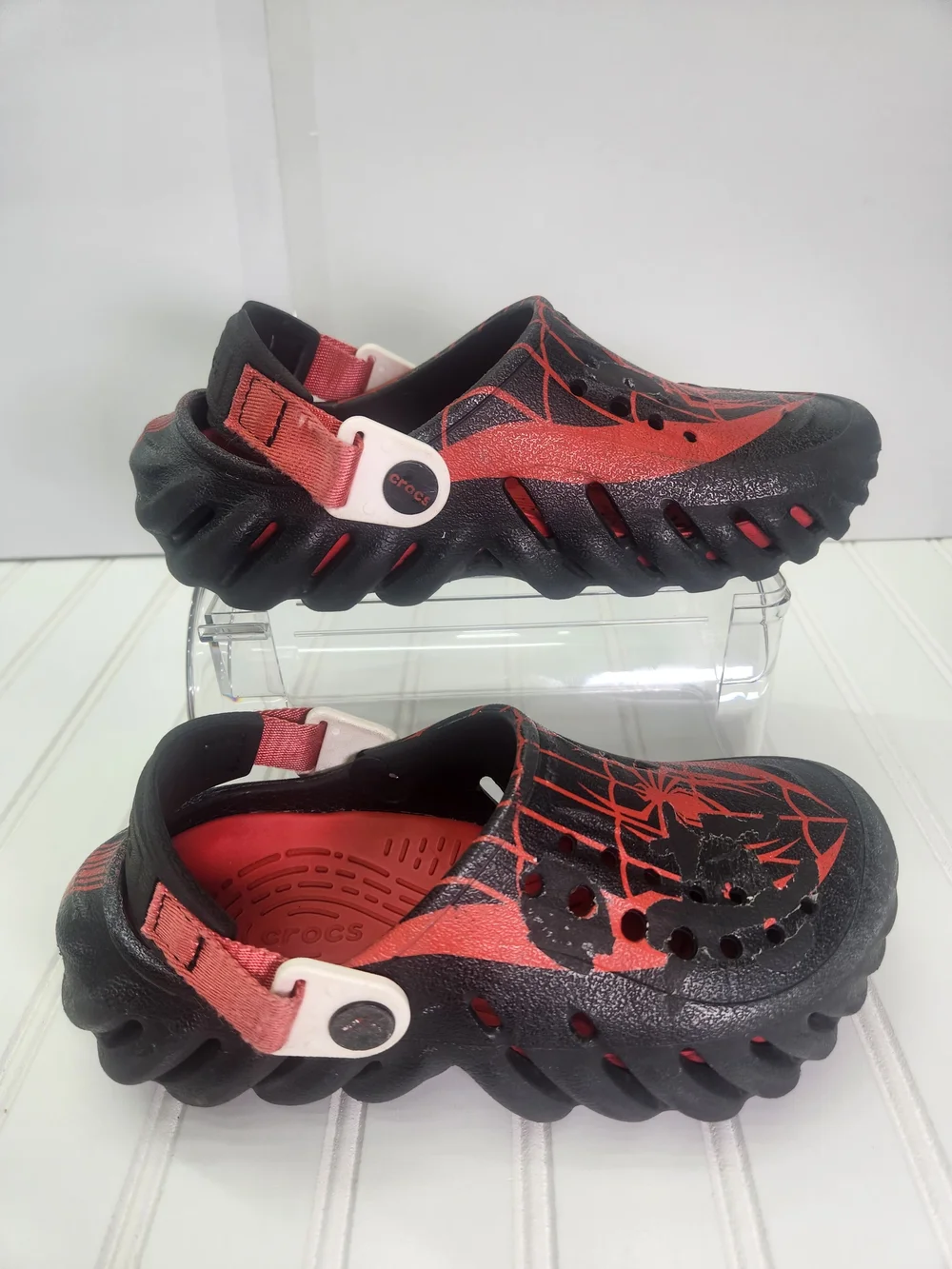 Kids Marvel x Crocs Echo Clogs Team Spider-Man Black Red Size J1